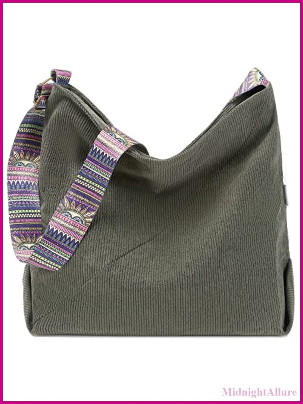 Makukke Corduroy Hobo Tote Bag Large Crossbody Shoulder Purse
